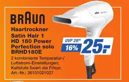 Expert Technomarkt BRAUN Haartrockner Satin Hair 1 HD 180 Power Perfection solo BRHD180E Angebot