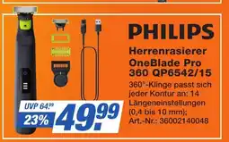 Expert Technomarkt PHILIPS Herrenrasierer OneBlade Pro 360 QP6542/15 Angebot