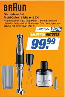 Expert Technomarkt BRAUN Stabmixer-Set MultiQuick 9 MQ 9135XI Angebot