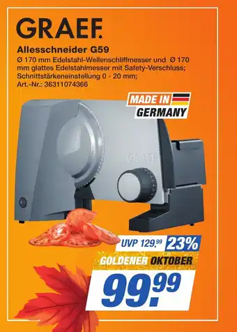 Expert Technomarkt GRAEF. Allesschneider G59 Angebot