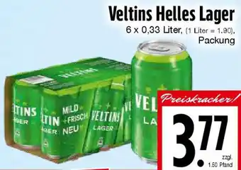 EDEKA Hahner Veltins Helles Lager Angebot