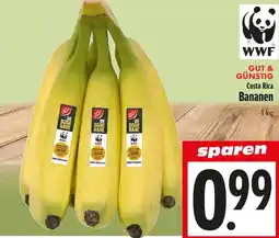 EDEKA Hahner GUT & GÜNSTIG Costa Rica Bananen Angebot