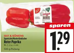 EDEKA Hahner GUT & GÜNSTIG Spanischer/Niederländischer Roter Paprika Angebot