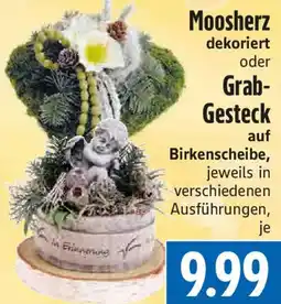EDEKA Hahner Moosherz oder Grab- Gesteck Angebot