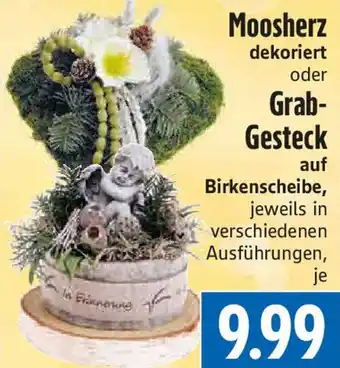 EDEKA Hahner Moosherz oder Grab- Gesteck Angebot