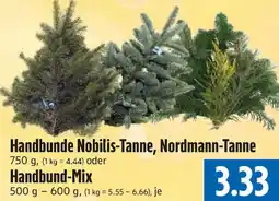 EDEKA Hahner Handbunde Nobilis-Tanne, Nordmann-Tanne oder Handbund-Mix Angebot