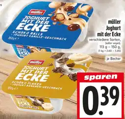 EDEKA Hahner müller Joghurt mit der Ecke Angebot