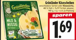 EDEKA Hahner Grünländer Käsescheiben Angebot