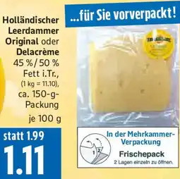 EDEKA Hahner Holländischer Leerdammer Original oder Delacrème Angebot