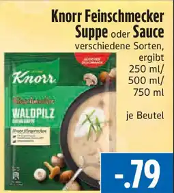 EDEKA Hahner Knorr Feinschmecker Suppe oder Sauce Angebot