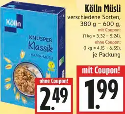 EDEKA Hahner Kölln Müsli Angebot