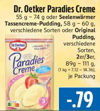 EDEKA Hahner Dr. Oetker Paradies Creme Angebot