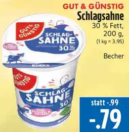 EDEKA Hahner GUT & GÜNSTIG Schlagsahne Angebot