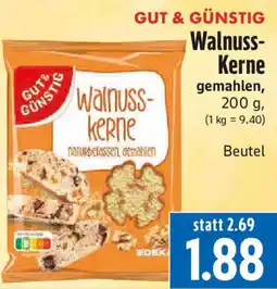 EDEKA Hahner GUT & GÜNSTIG Walnuss- Kerne gemahlen Angebot