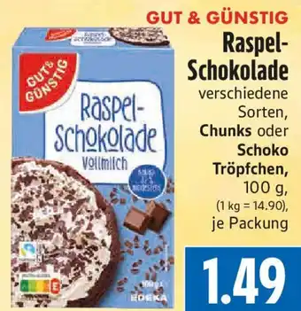 EDEKA Hahner GUT & GÜNSTIG Raspel- Schokolade Angebot