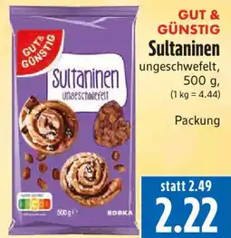 EDEKA Hahner GUT & GÜNSTIG Sultaninen Angebot