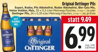 EDEKA Hahner Original Oettinger Pils Angebot