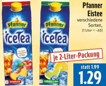 EDEKA Hahner Pfanner Eistee Angebot