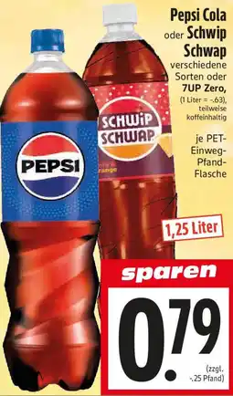 EDEKA Hahner Pepsi Cola oder Schwip Schwap Angebot