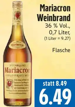 EDEKA Hahner Mariacron Weinbrand Angebot