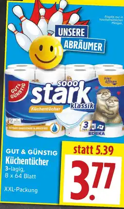 EDEKA Hahner GUT & GÜNSTIG Küchentücher Angebot