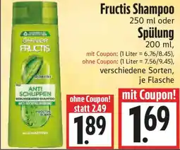 EDEKA Hahner Fructis Shampoo oder Spülung Angebot