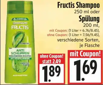 EDEKA Hahner Fructis Shampoo oder Spülung Angebot