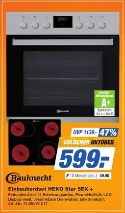 Expert Technomarkt Bauknecht Einbauherdset HEKO Star 5EX + Angebot