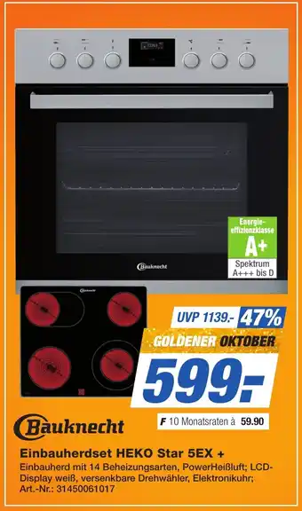 Expert Technomarkt Bauknecht Einbauherdset HEKO Star 5EX + Angebot
