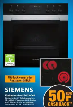 Expert Technomarkt SIEMENS Einbauherdset EQ3KC64 Angebot