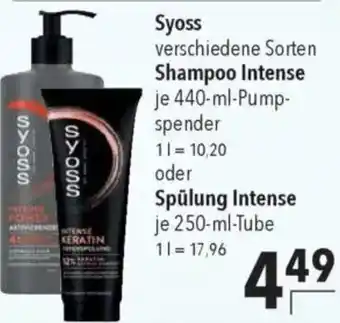 CITTI Markt Syoss Shampoo Intense oder Spülung Intense Angebot