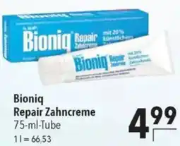 CITTI Markt Bioniq Repair Zahncreme Angebot