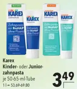 CITTI Markt Karex Kinder- oder Junior- zahnpasta Angebot