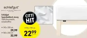 CITTI Markt schlafgut Spannbetttuch Jersey Angebot