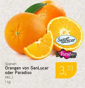 Dornseifer Orangen von SanLucar oder Paradiso Angebot
