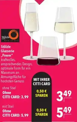 CITTI Markt Stölzle Glasserie „Power" Angebot
