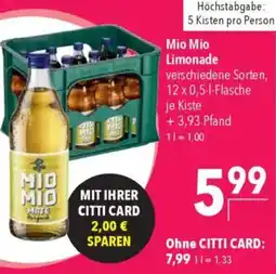 CITTI Markt Mio Mio Limonade Angebot