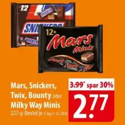 Famila Nord Ost Mars, Snickers, Twix, Bounty oder Milky Way Minis Angebot