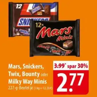 Famila Nord Ost Mars, Snickers, Twix, Bounty oder Milky Way Minis Angebot