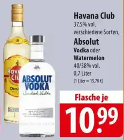 Famila Nord Ost Havana Club Absolut Vodka oder Watermelon Angebot