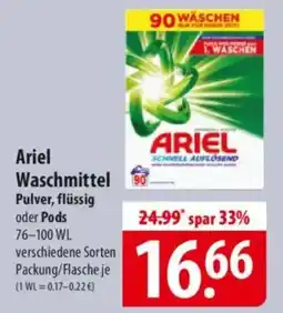 Famila Nord Ost Ariel Waschmittel Pulver, flüssig oder Pods Angebot