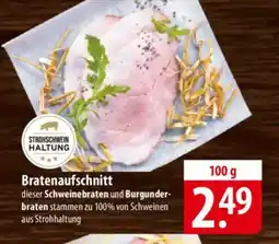 Famila Nord Ost STROHSCHWEIN HALTUNG Bratenaufschnitt Angebot