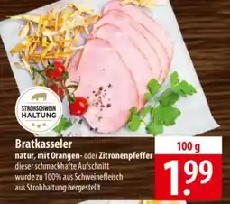 Famila Nord Ost STROHSCHWEIN HALTUNG Bratkasseler natur, mit Orangen- oder Zitronenpfeffer Angebot