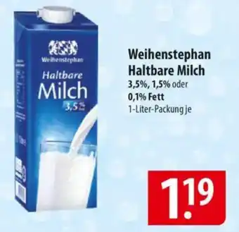Famila Nord Ost Weihenstephan Haltbare Milch Angebot