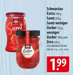 Famila Nord Ost Schwartau Extra , Samt , Samt weniger Zucker , weniger Zucker oder Zero Angebot