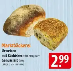 Famila Nord Ost Marktbäckerei Urweizen mit Kürbiskernen oder Genusslaib Angebot