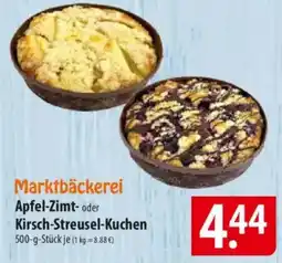 Famila Nord Ost Marktbäckerei Apfel-Zimt- oder Kirsch-Streusel-Kuchen Angebot