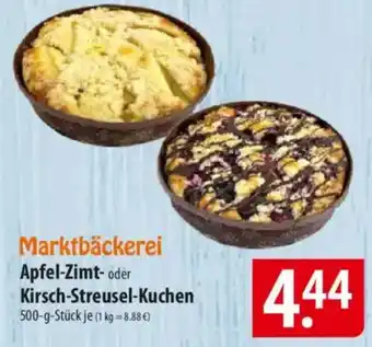 Famila Nord Ost Marktbäckerei Apfel-Zimt- oder Kirsch-Streusel-Kuchen Angebot
