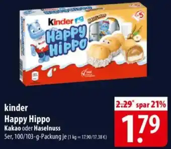 Famila Nord Ost Kinder Happy Hippo Kakao oder Haselnuss Angebot