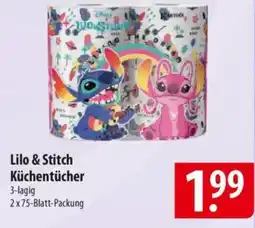 Famila Nord Ost Lilo & Stitch Küchentücher 3-lagig Angebot